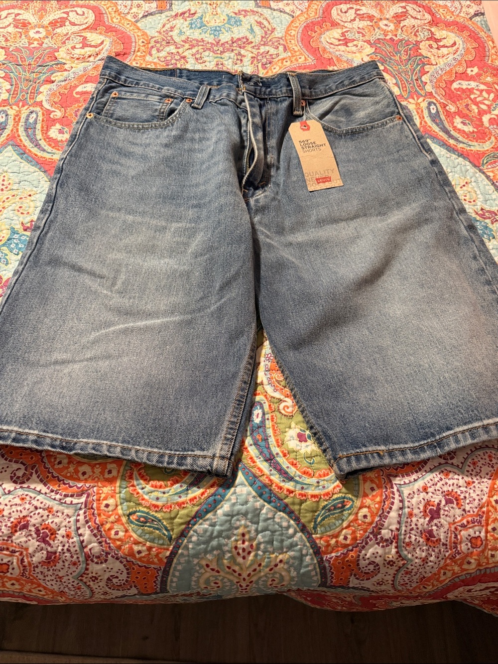 Levi's Light Blue Denim Jean Shorts